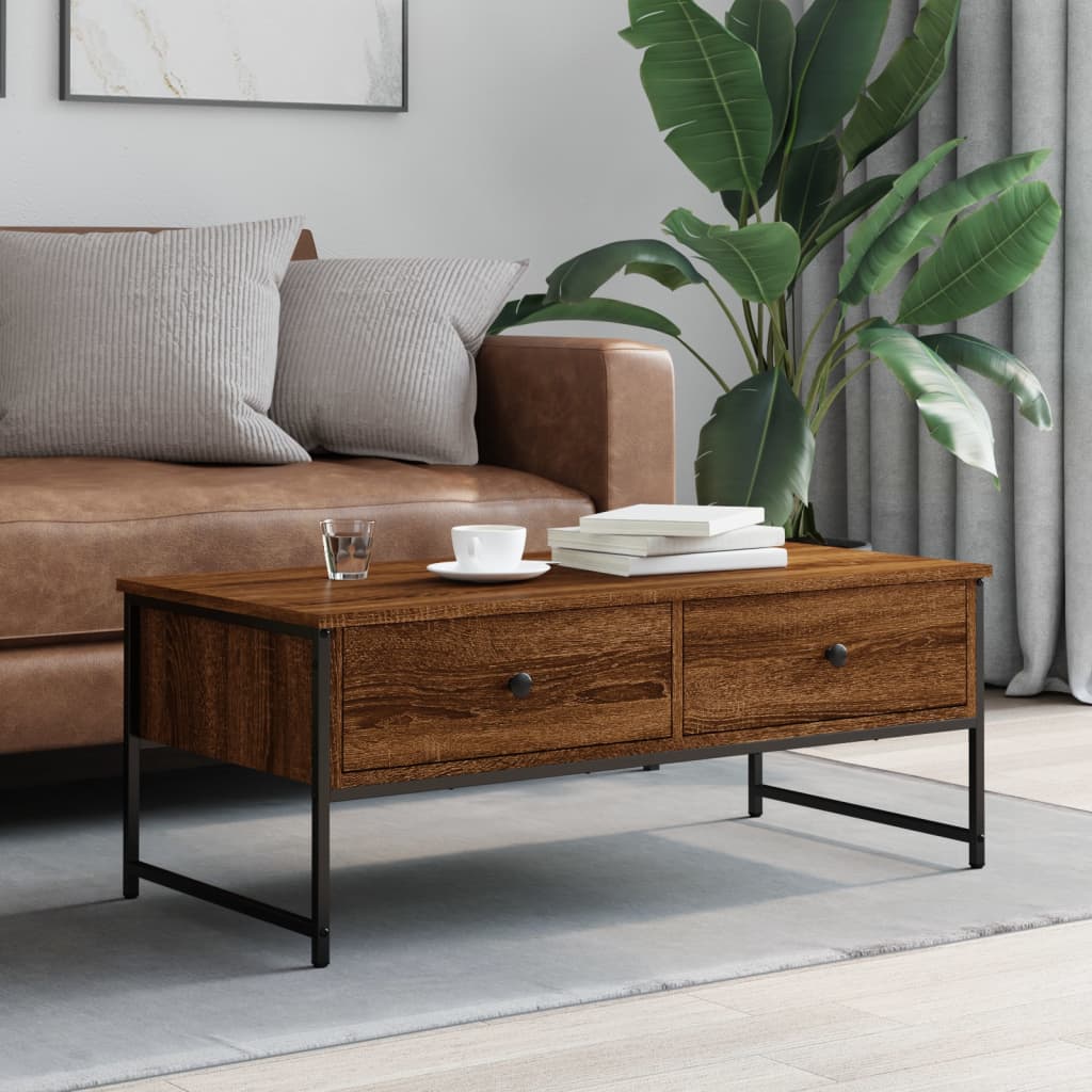 Stolić za kavu boja hrasta 101x49x39,5 cm konstruirano drvo