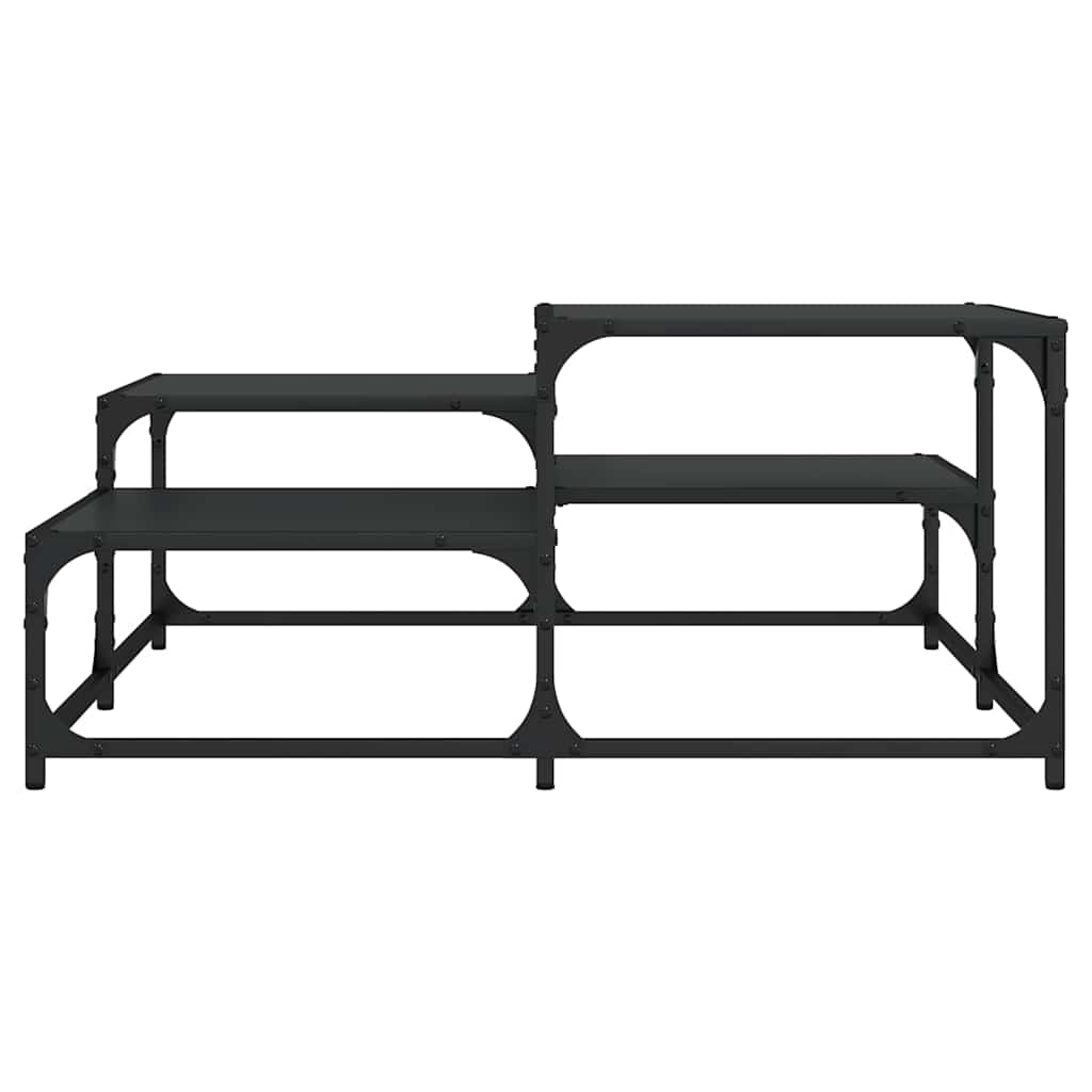 Stolić za kavu crni 87,5x87,5x40 cm od konstruiranog drva