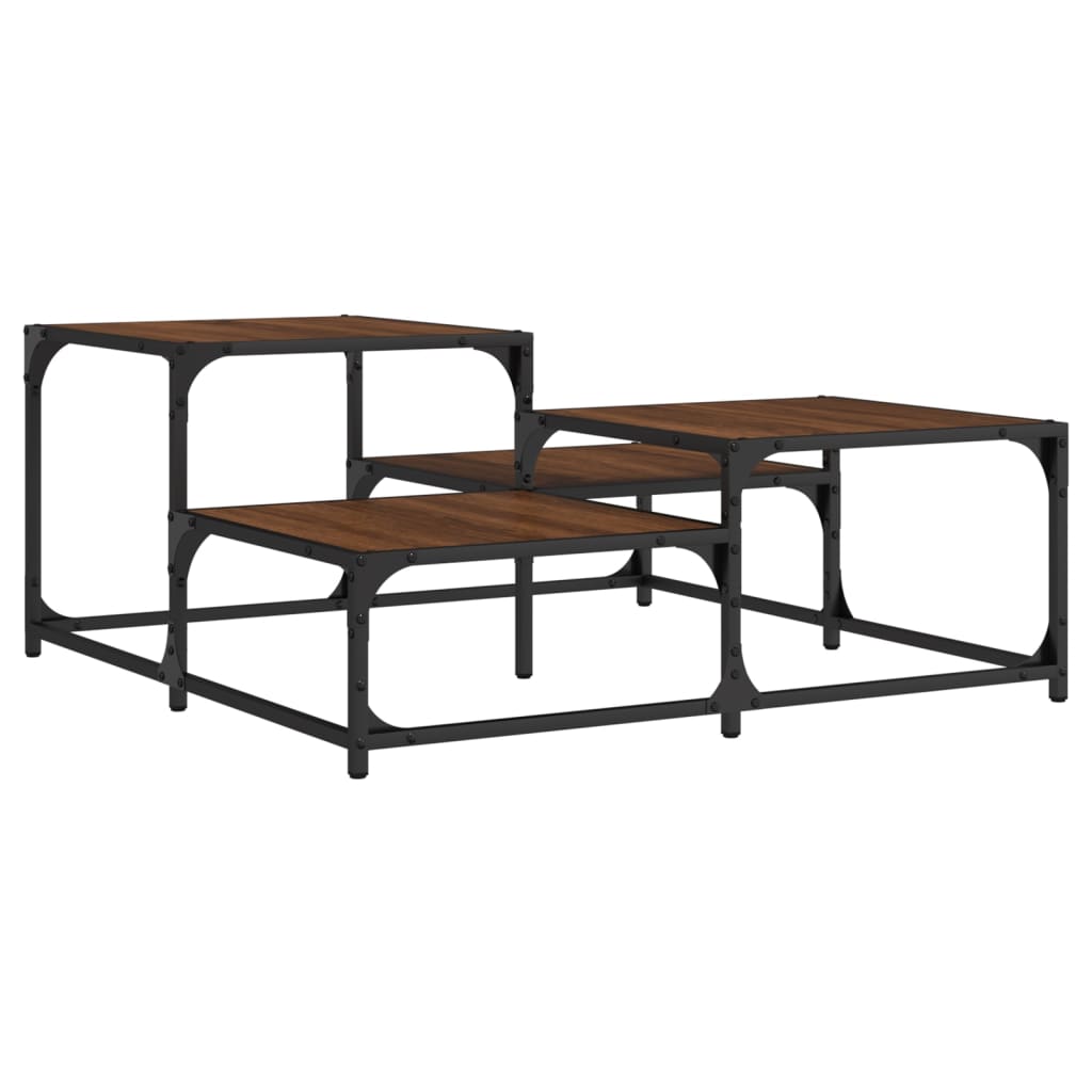 Stolić za kavu boja hrasta 87,5x87,5x40 cm konstruirano drvo