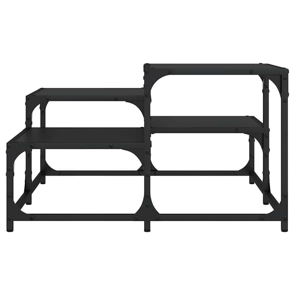 Stolić za kavu crni 68x68x40 cm od konstruiranog drva