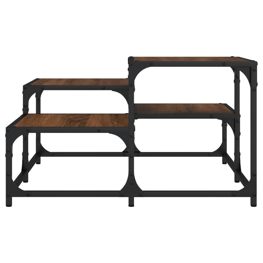 Stolić za kavu smeđa boja hrasta 68x68x40 cm konstruirano drvo
