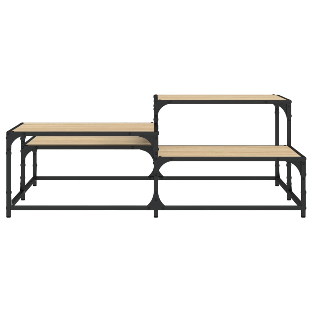 Stolić za kavu boja hrasta 107x107x40 cm konstruirano drvo