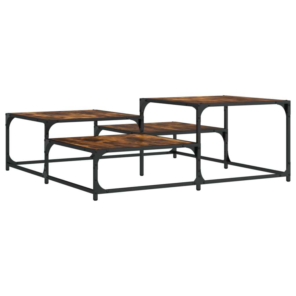 Stolić za kavu boja hrasta 107x107x40 cm konstruirano drvo