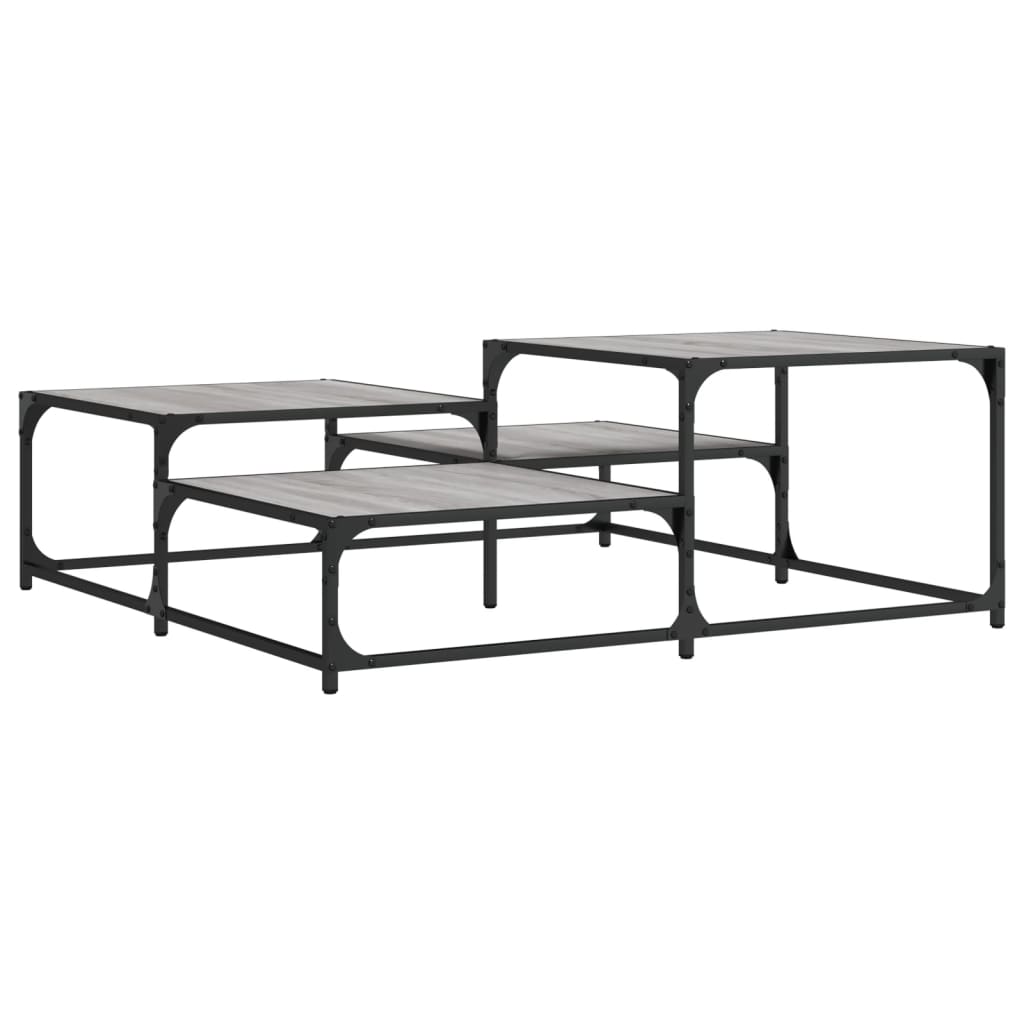 Stolić za kavu boja hrasta 107x107x40 cm konstruirano drvo