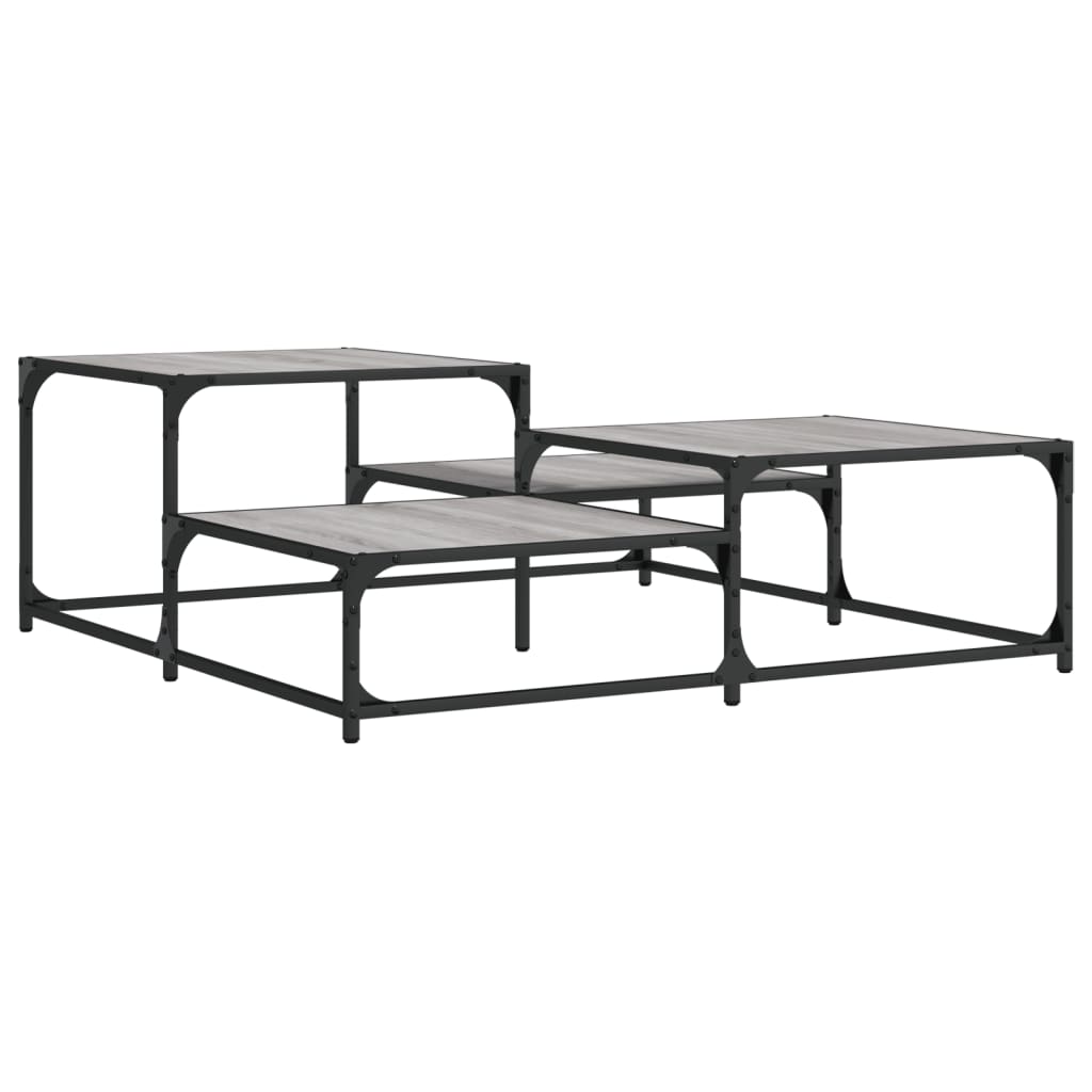 Stolić za kavu boja hrasta 107x107x40 cm konstruirano drvo