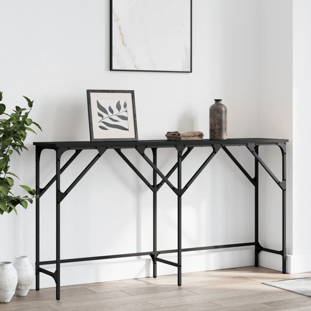 Konzolni stol crni 140 x 29 x 75 cm od konstruiranog drva