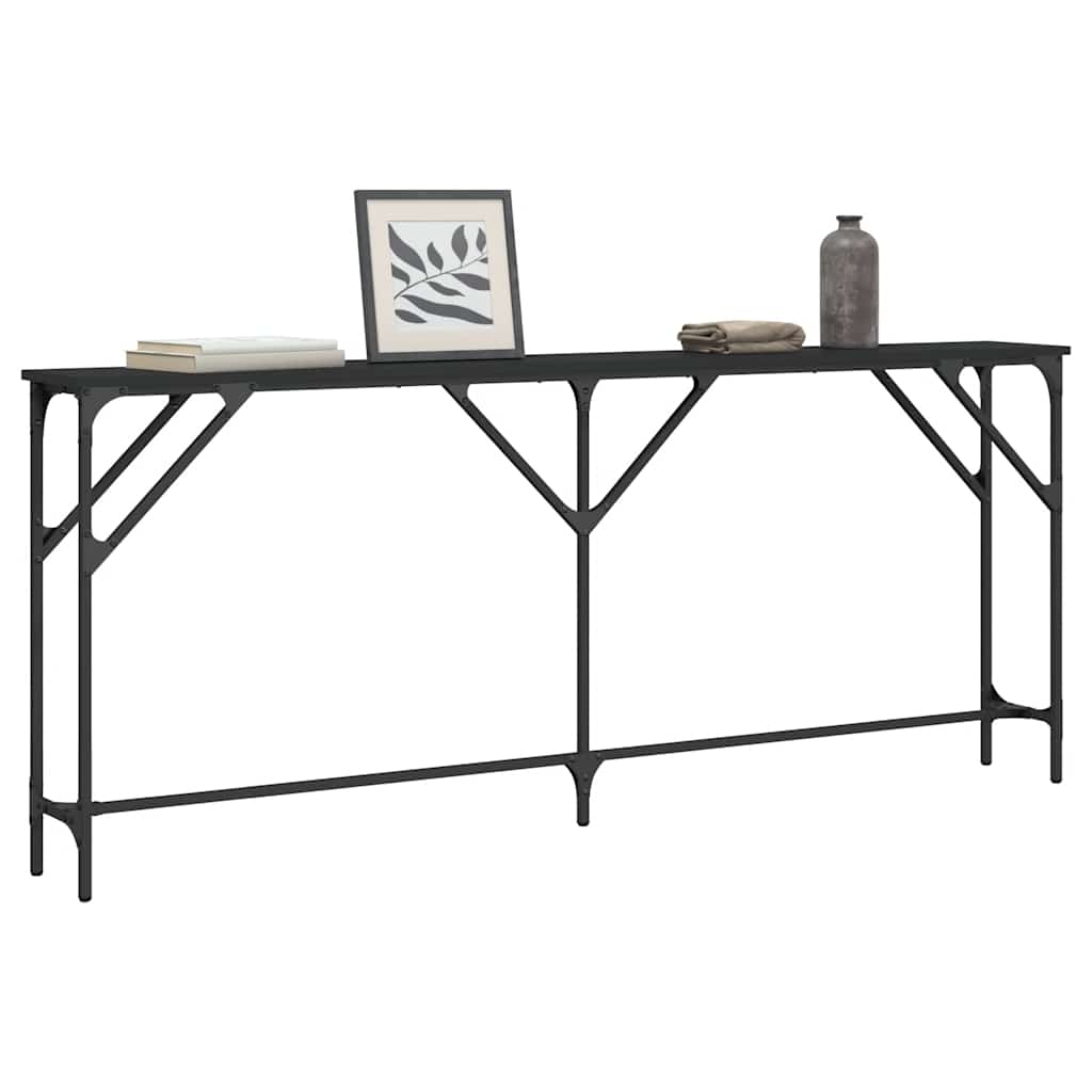 Konzolni stol crni 180 x 23 x 75 cm od konstruiranog drva