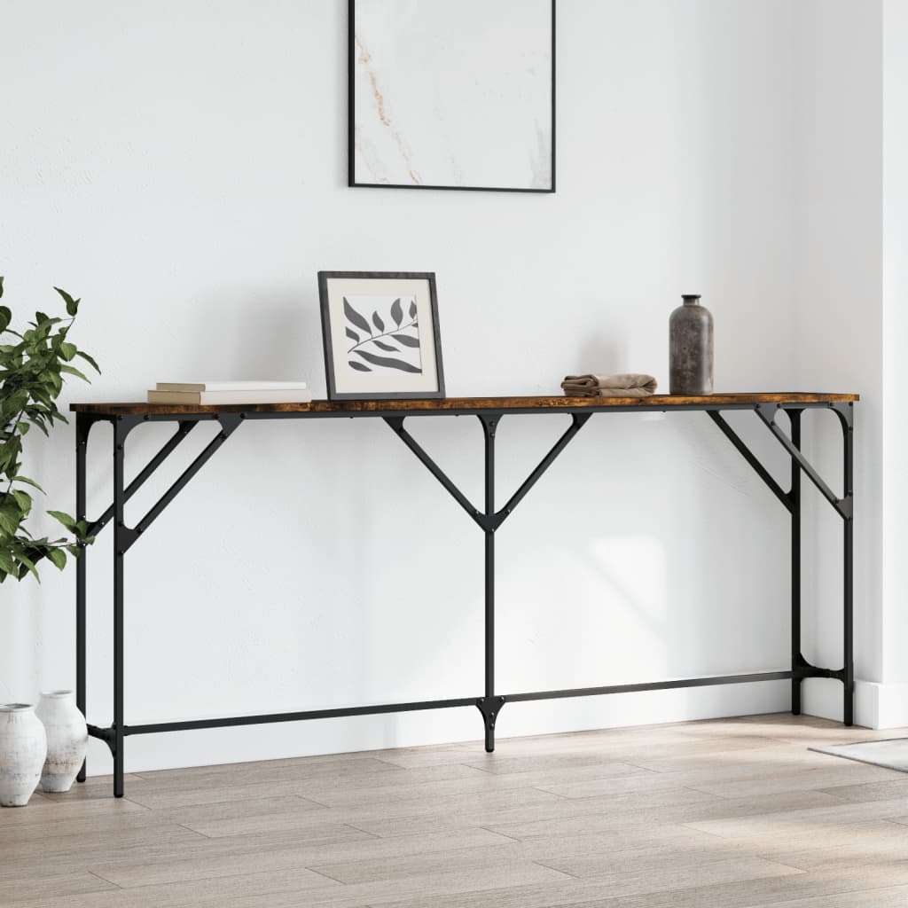 Konzolni stol boja hrasta 180x23x75 cm od konstruiranog drva