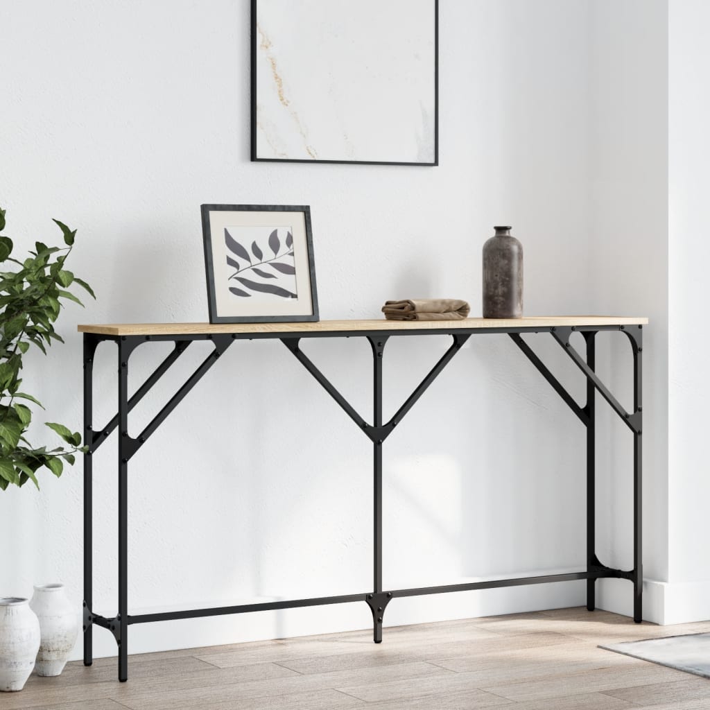 Konzolni stol boja hrasta sonome 140x23x75 cm konstruirano drvo