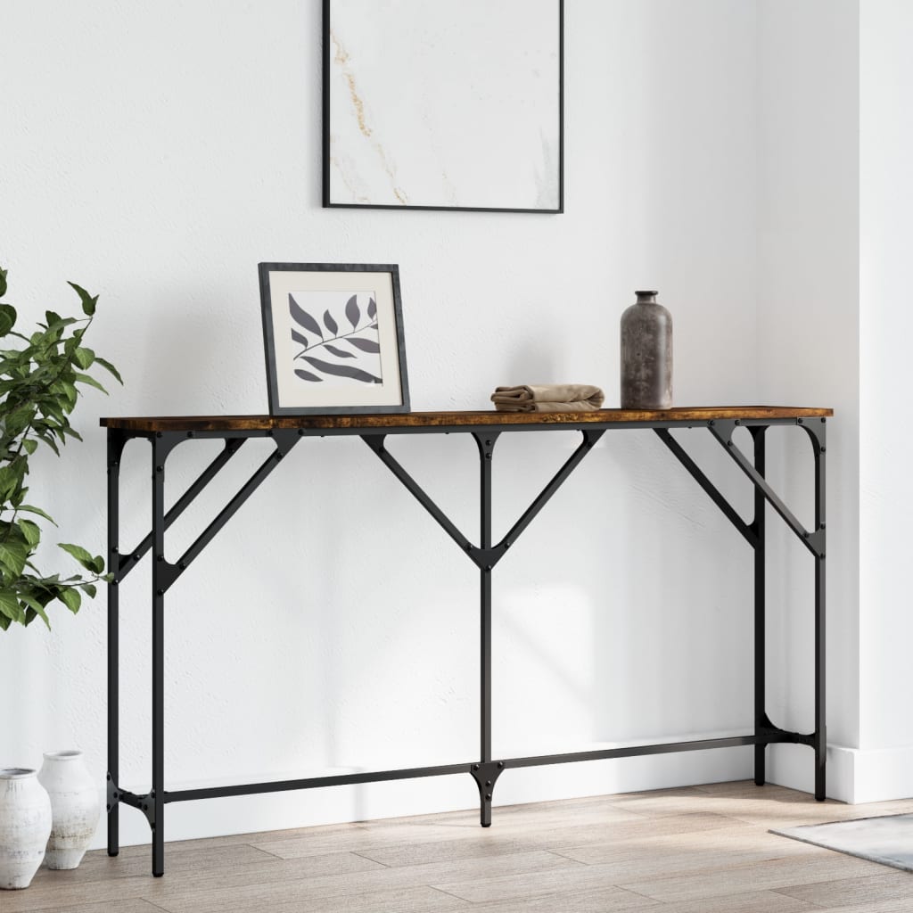 Konzolni stol boja hrasta 140x23x75 cm od konstruiranog drva