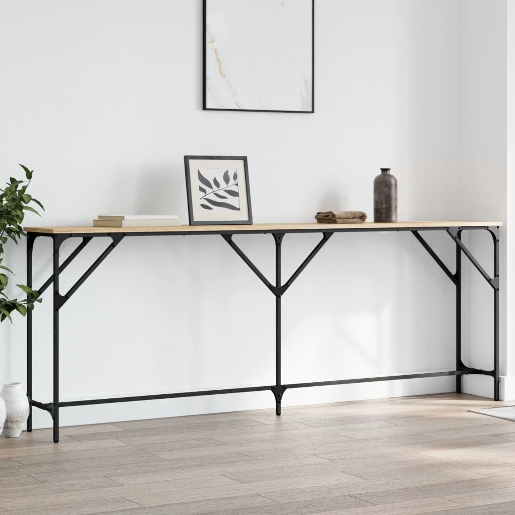 Konzolni stol boja hrasta sonome 200x29x75 cm konstruirano drvo