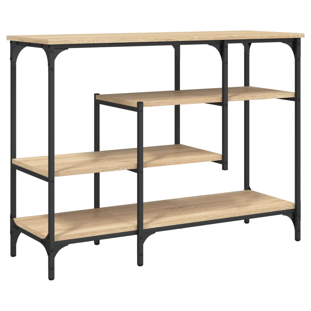 Konzolni stol s policama boja hrasta sonome 100x35x75 cm