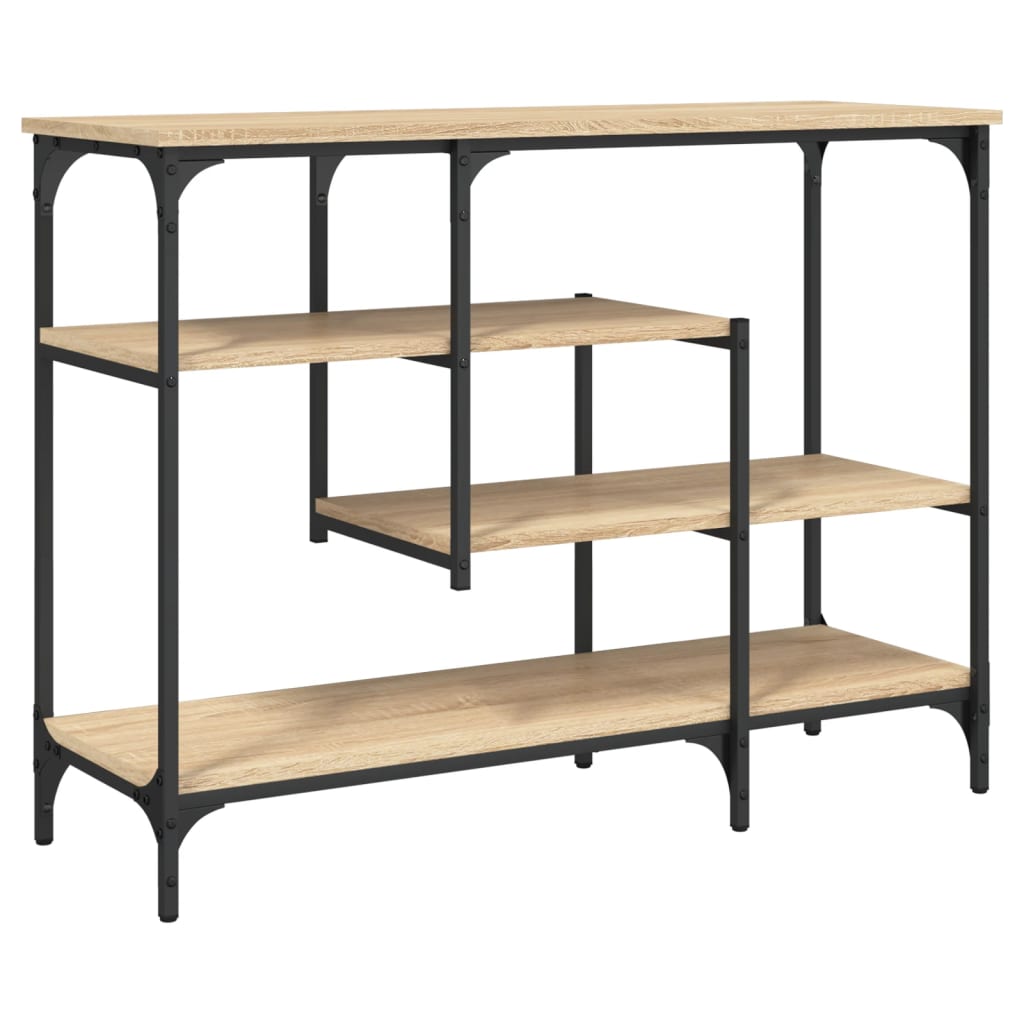 Konzolni stol s policama boja hrasta sonome 100x35x75 cm