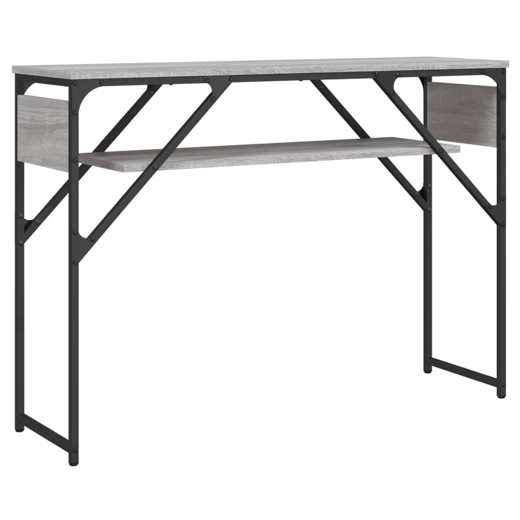 Konzolni stol s policama siva boja hrasta 105x30x75 cm