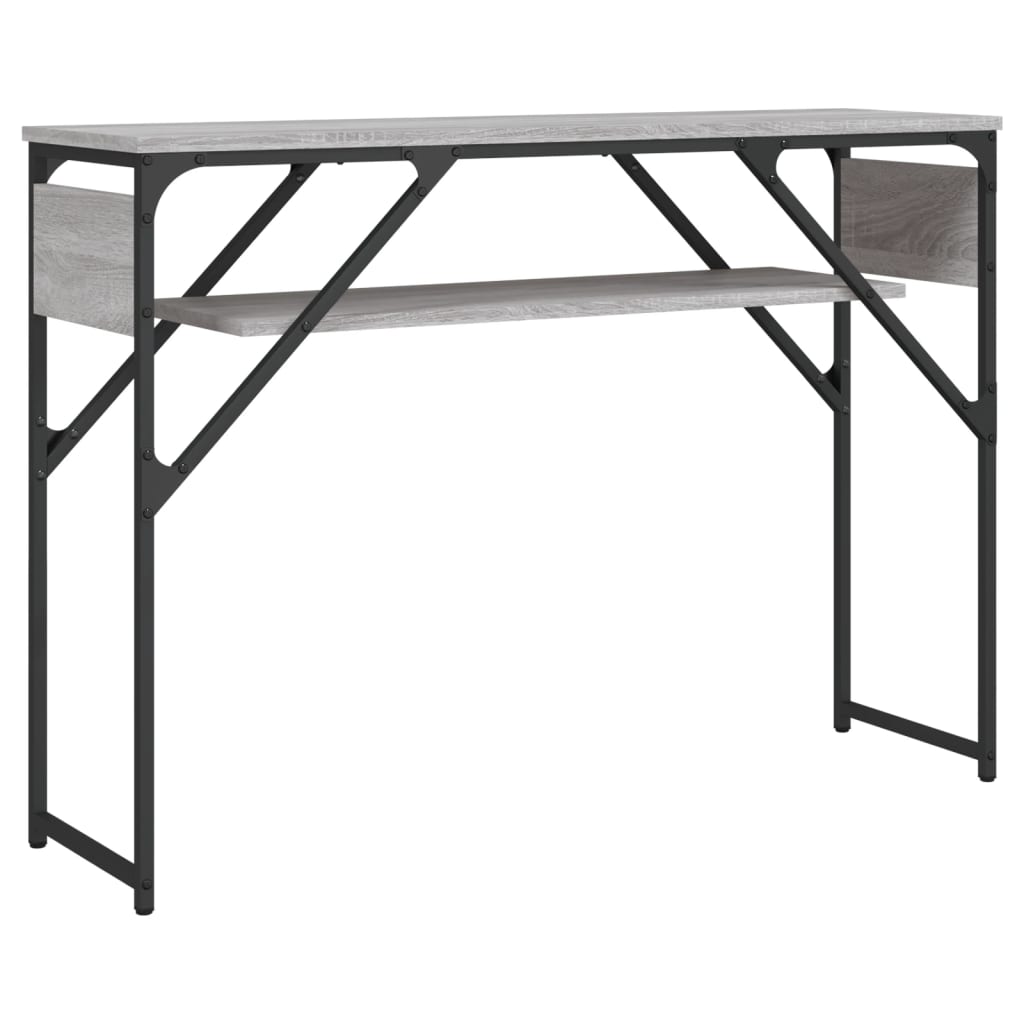 Konzolni stol s policama siva boja hrasta 105x30x75 cm