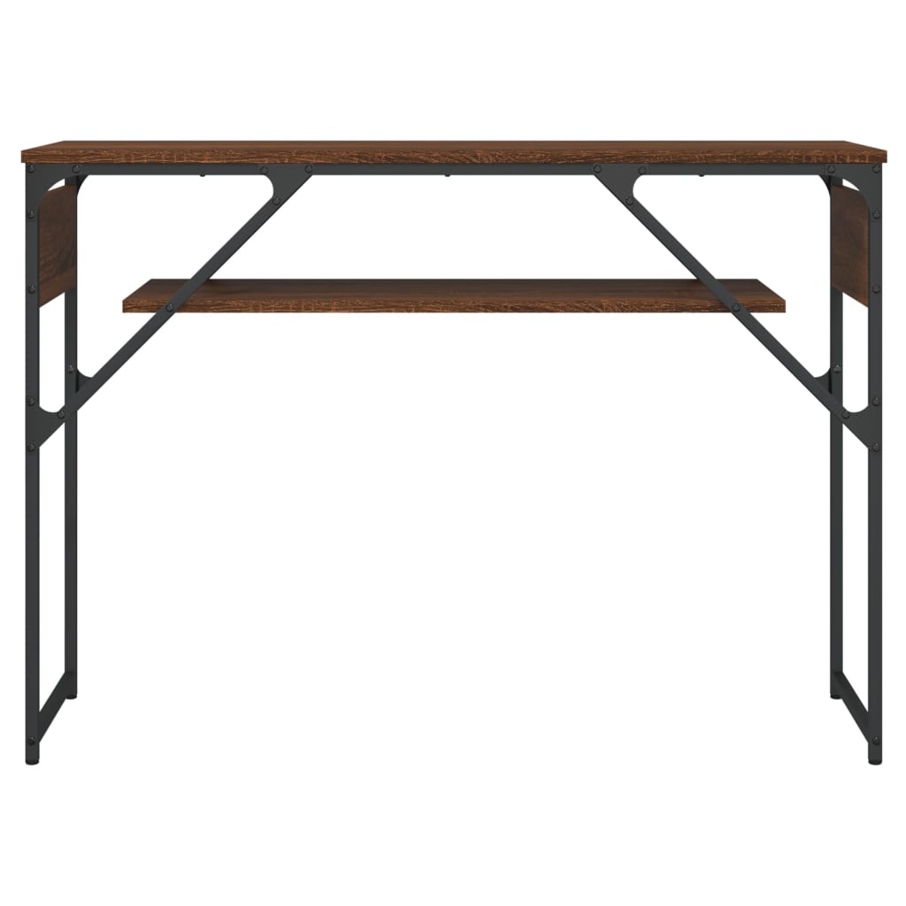 Konzolni stol s policama boja smeđeg hrasta 105x30x75 cm