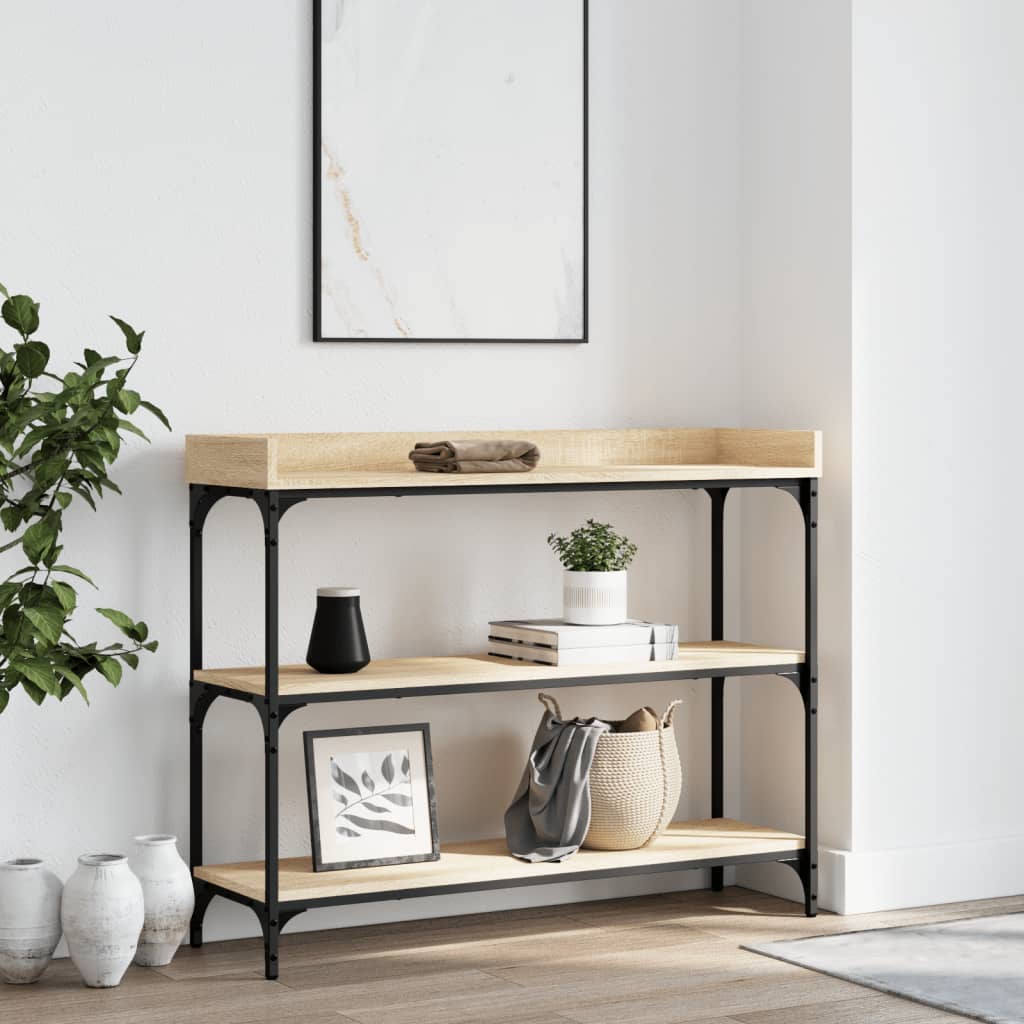 Konzolni stol s policama 100 x 30 x 80 cm