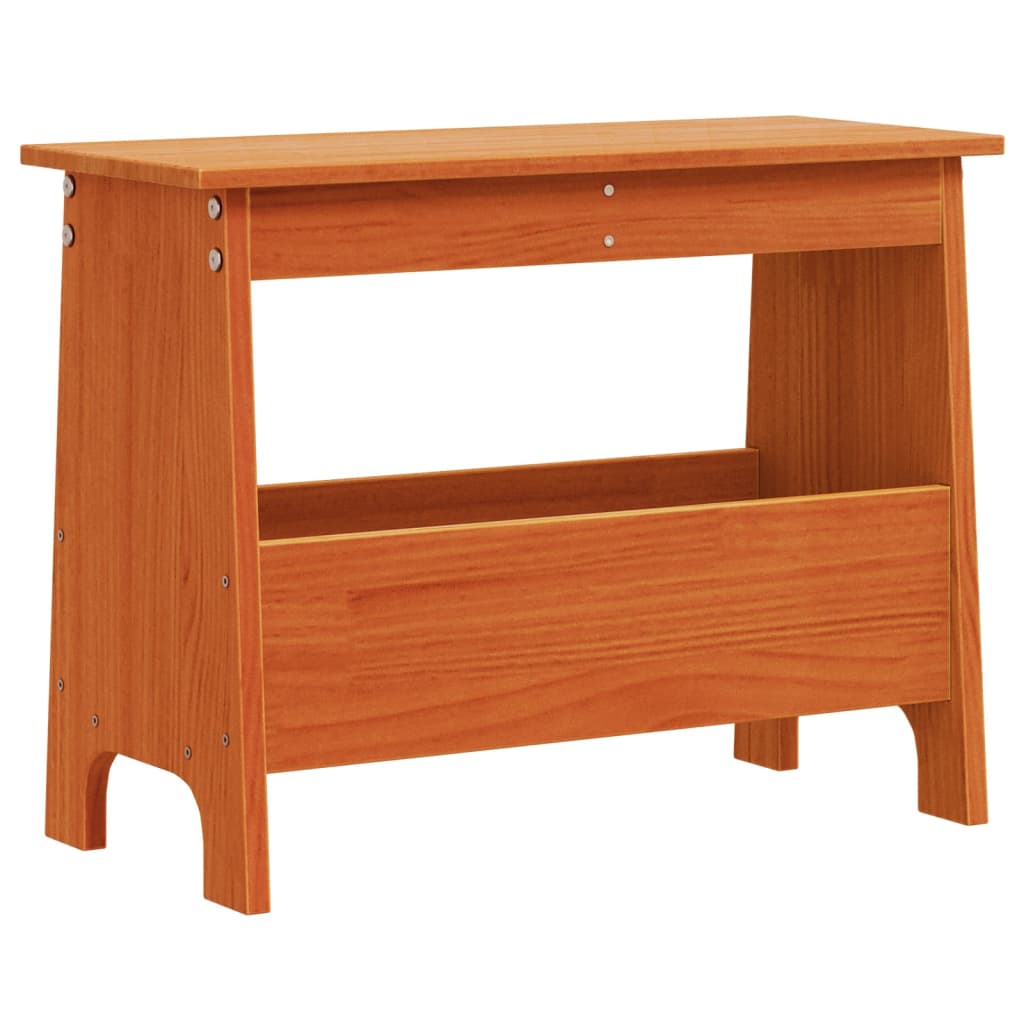 Klupa za hodnik voštano smeđa 60x28x45 cm od masivne borovine