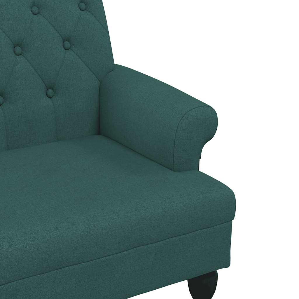 Klupa s naslonom tamnozelena 120 x 62 x 75,5 cm od tkanine