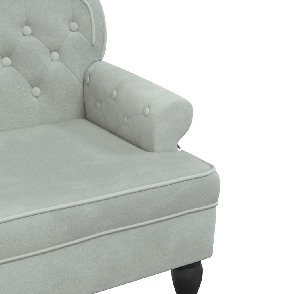 Klupa s naslonom svijetlosiva 119,5x64,5x75 cm baršun
