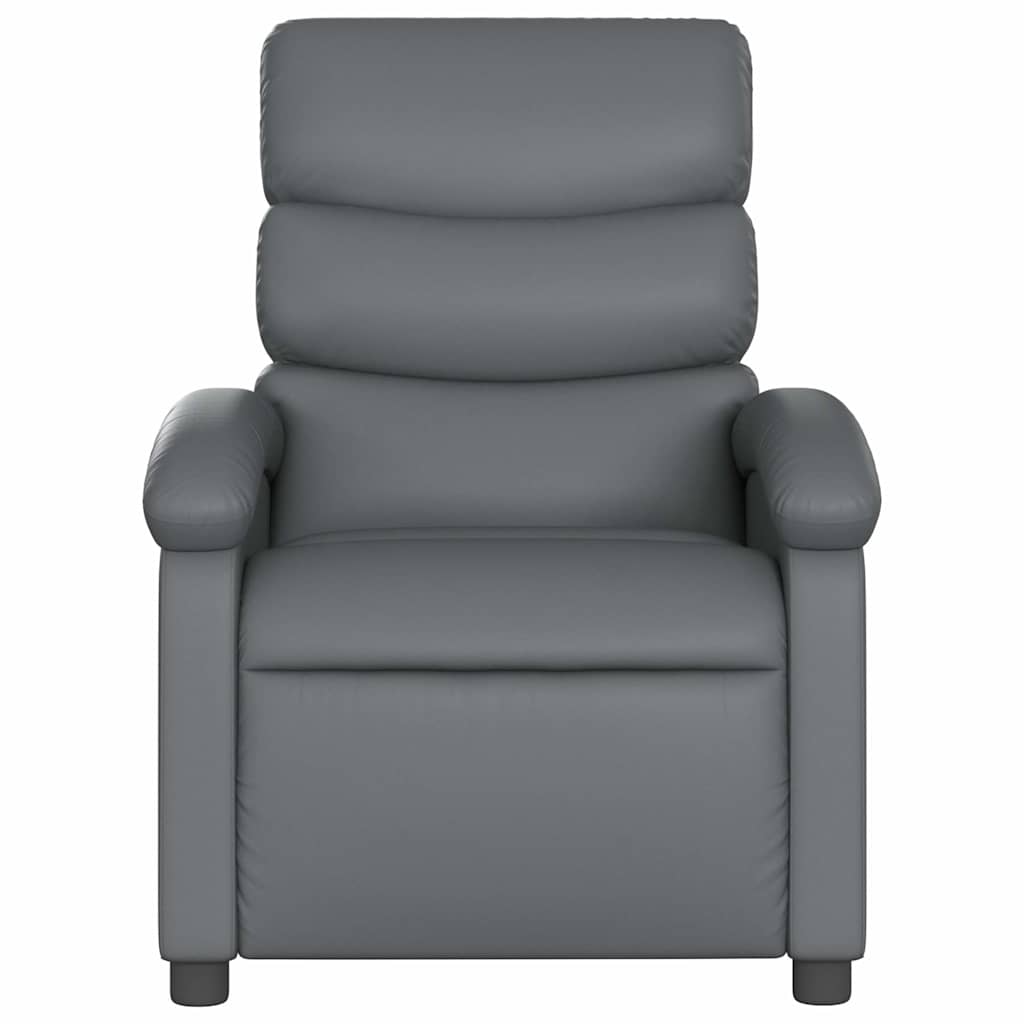Naslonjač od umjetne kože sivi
