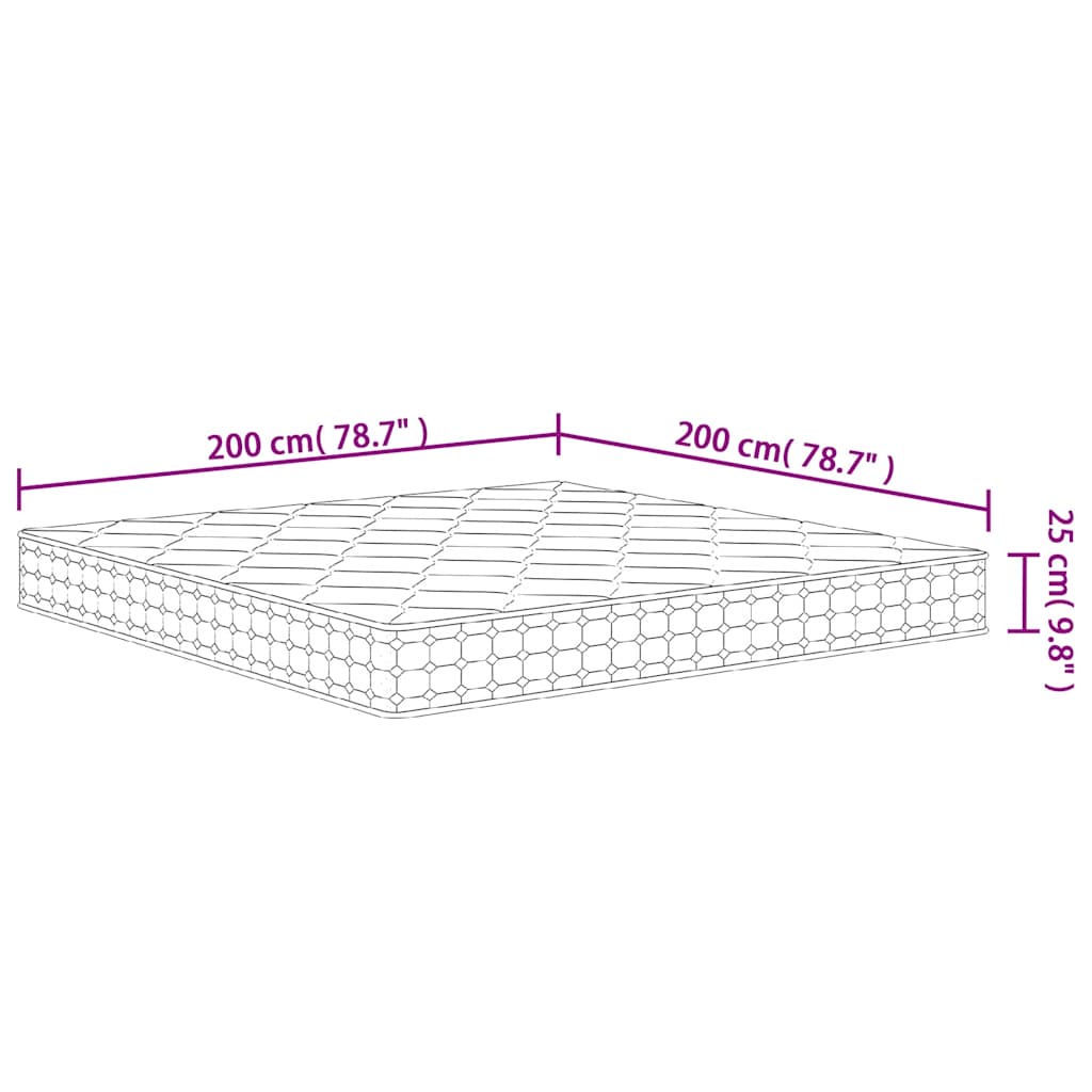 Madrac s džepičastim oprugama srednje čvrst 200x200 cm