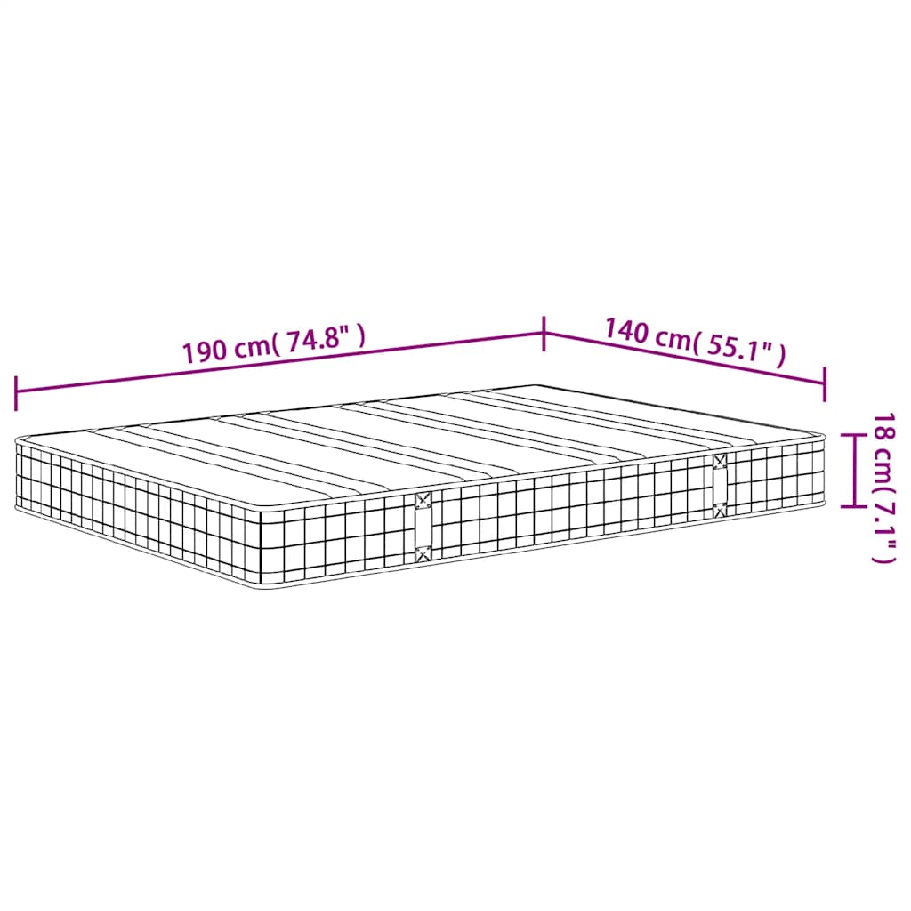 Madrac s oprugama bonnell srednji 140 x 190 cm
