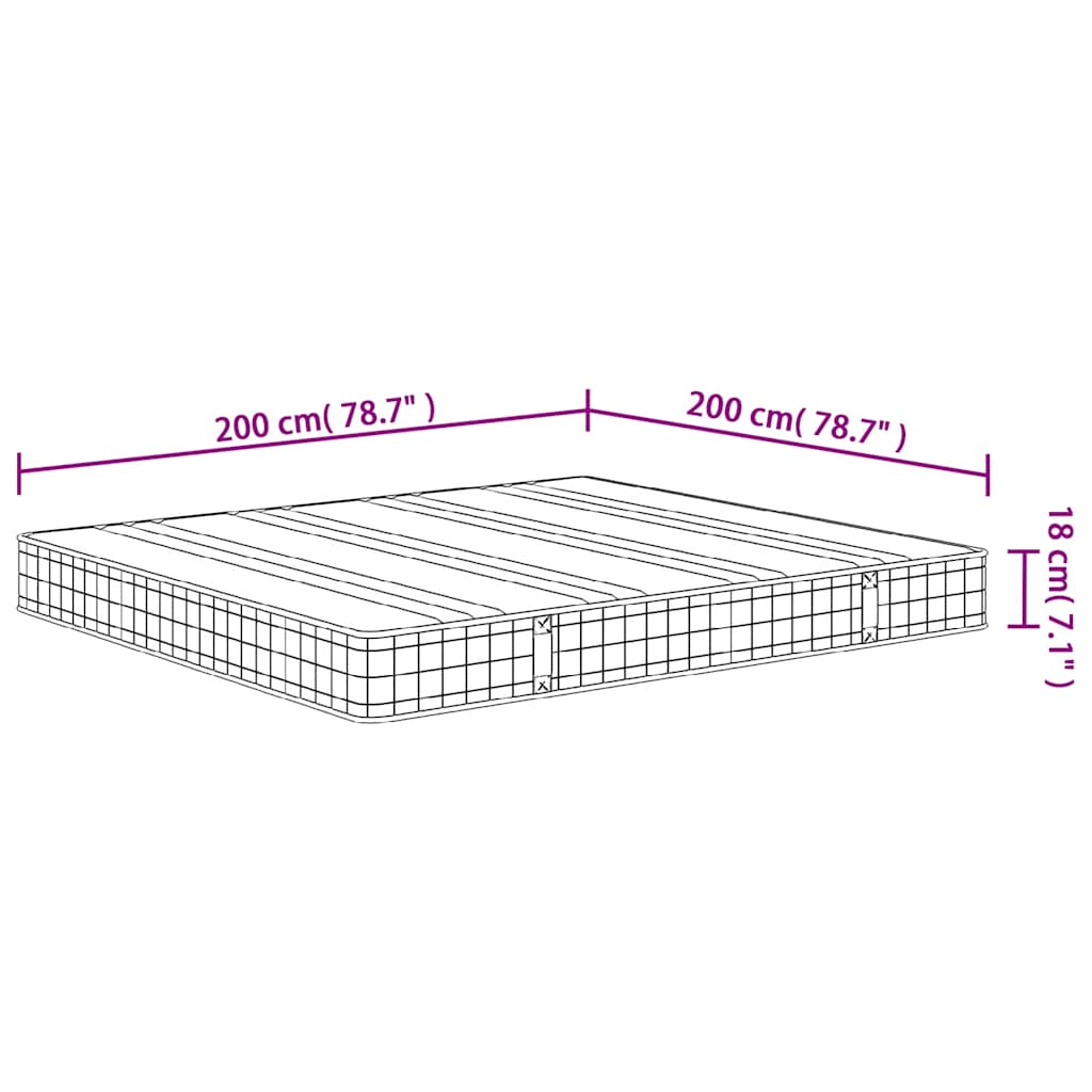Madrac s oprugama bonnell srednji 200 x 200 cm