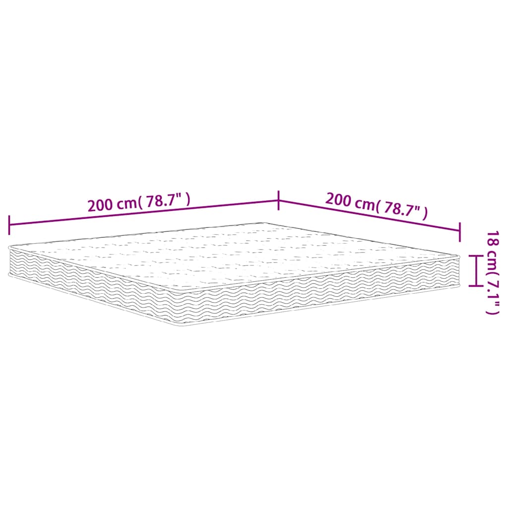 Madrac s oprugama bonnell srednji 200 x 200 cm bračni
