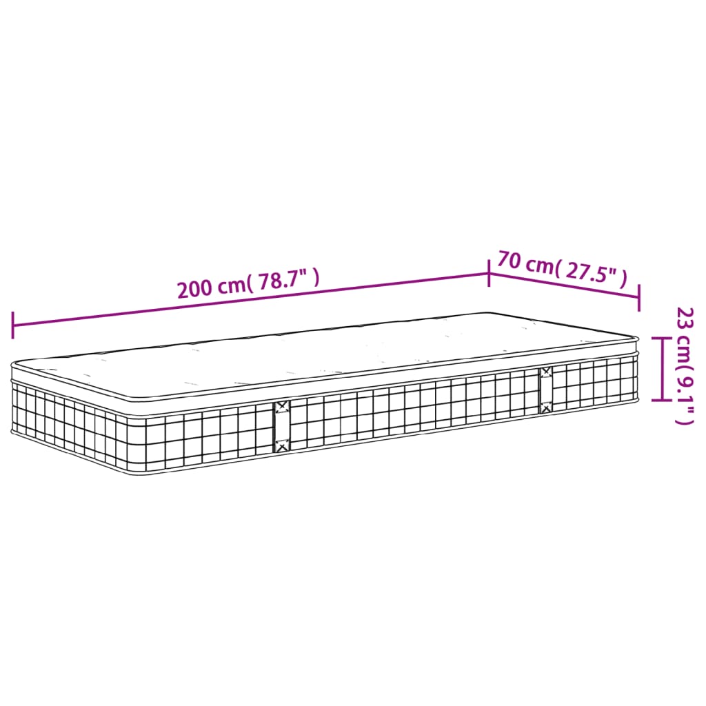 Madrac s oprugama bonnell srednji 70x200 cm