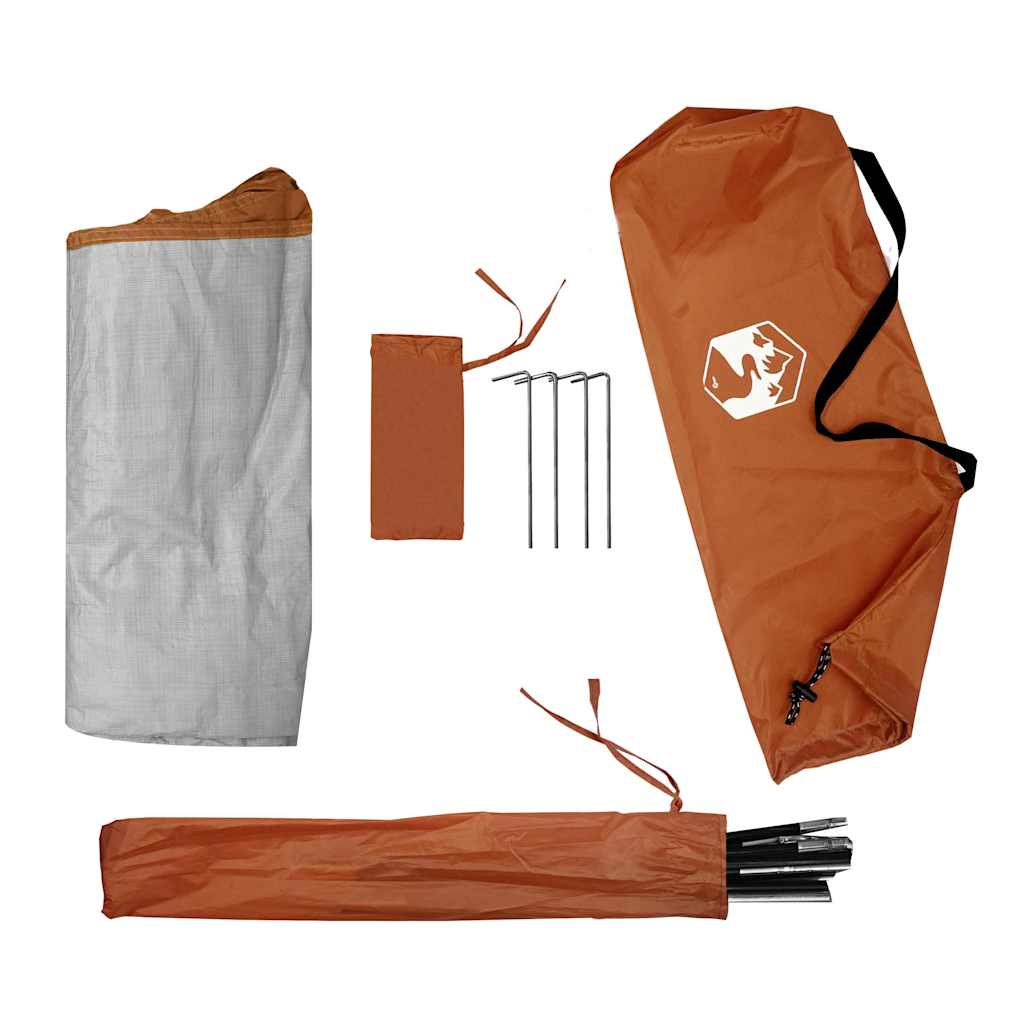 Šator za pohranu s 9 odjeljaka sivo-narančasti vodootporni