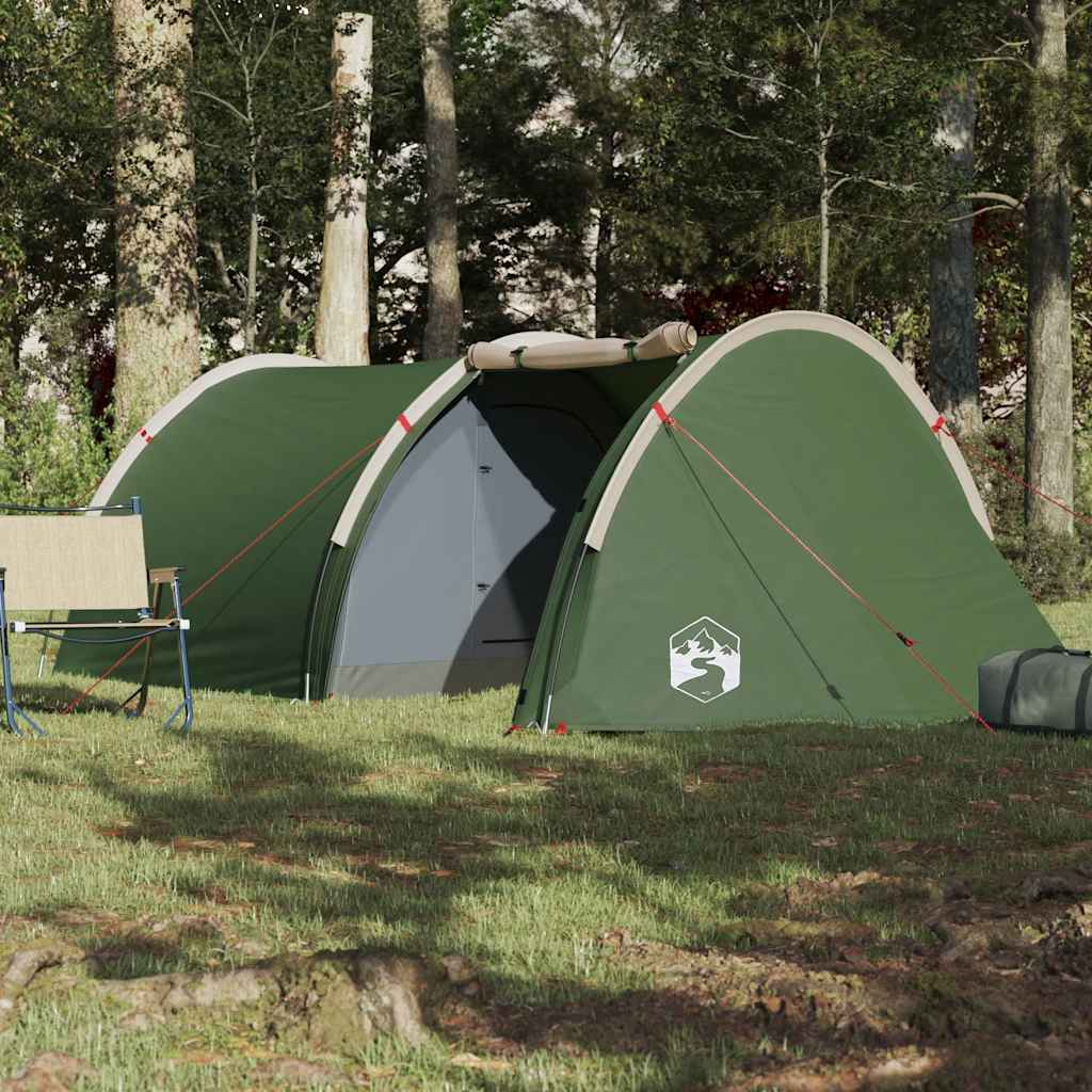 Tunelski šator za kampiranje za 4 osobe zeleni vodootporni