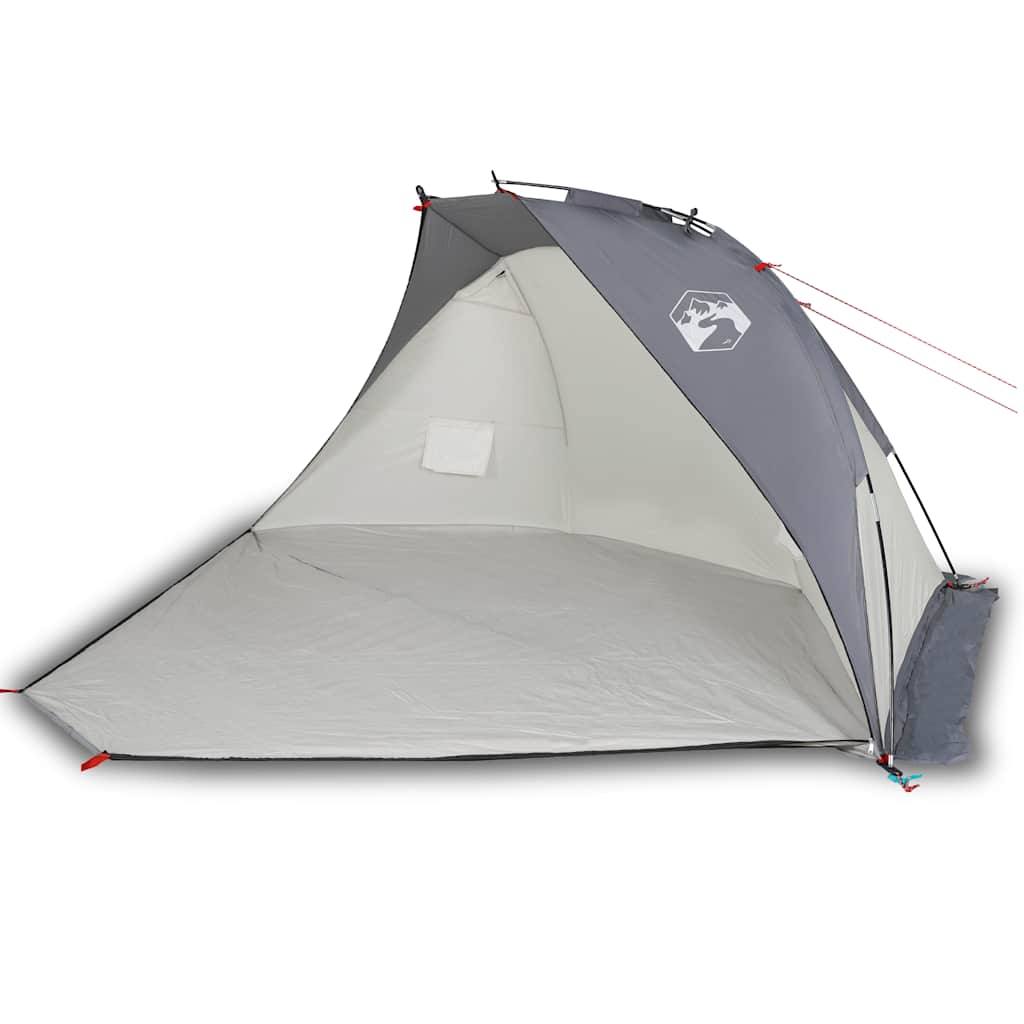 Šator za plažu sivi 268 x 223 x 125 cm 185T poliesterski