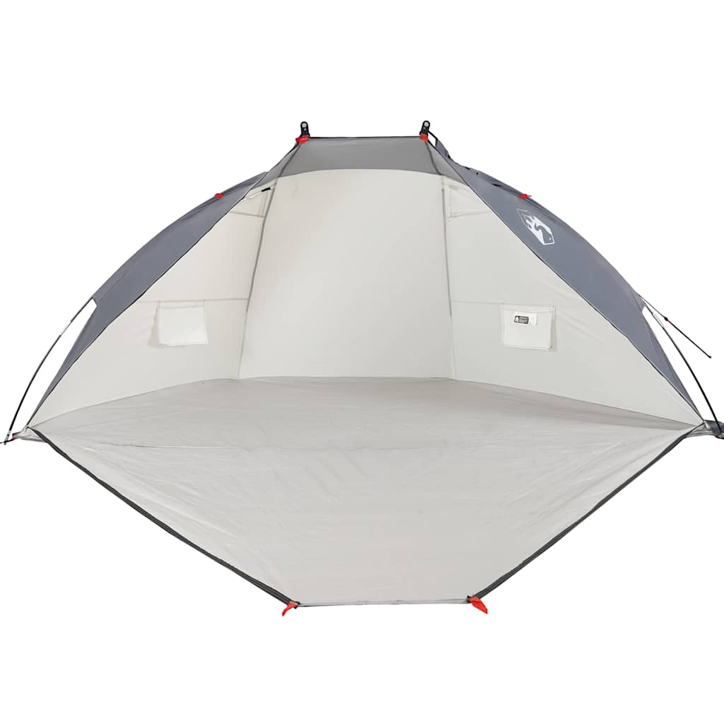 Šator za plažu sivi 268 x 223 x 125 cm 185T poliesterski