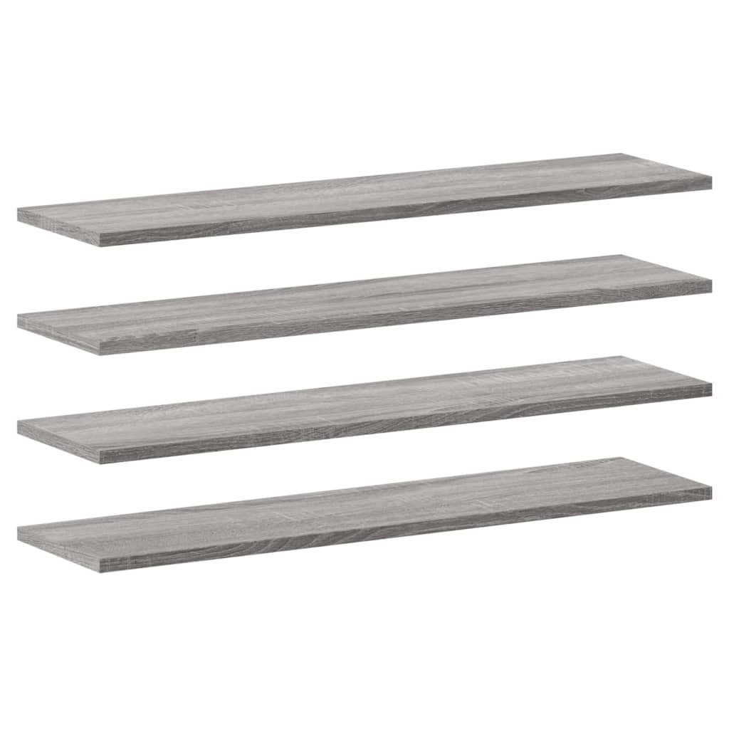 Zidne police 4 kom boja hrasta 80x20x1,5 cm konstruirano drvo