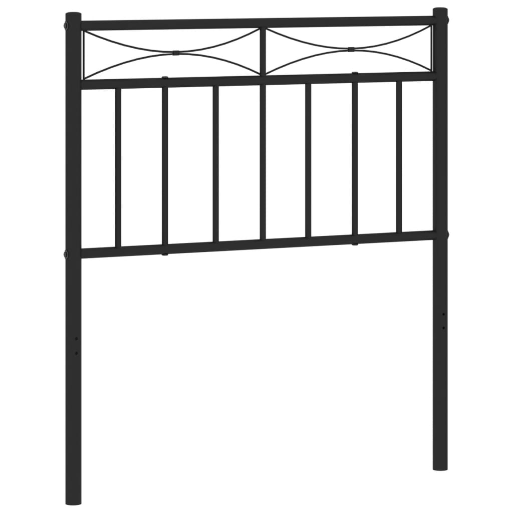 Metalno uzglavlje za krevet crno 75 cm