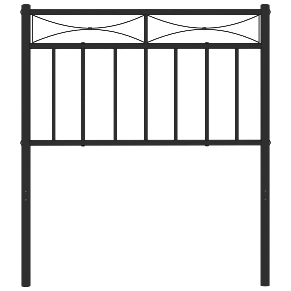 Metalno uzglavlje za krevet crno 75 cm
