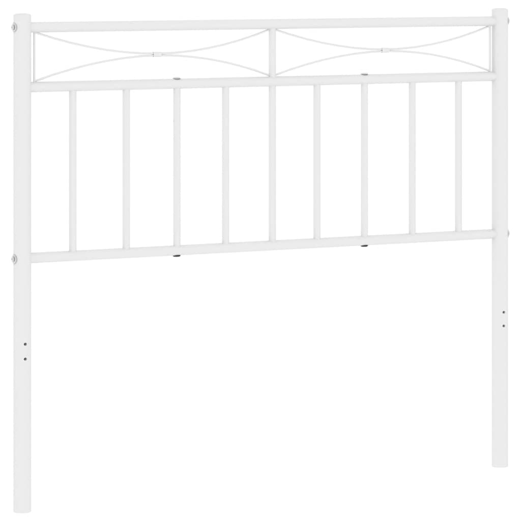 Metalno zamjensko uzglavlje bijelo 100 cm Crna