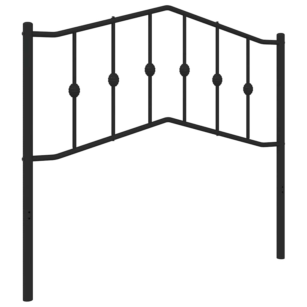 Metalno zamjensko uzglavlje crno 100 cm