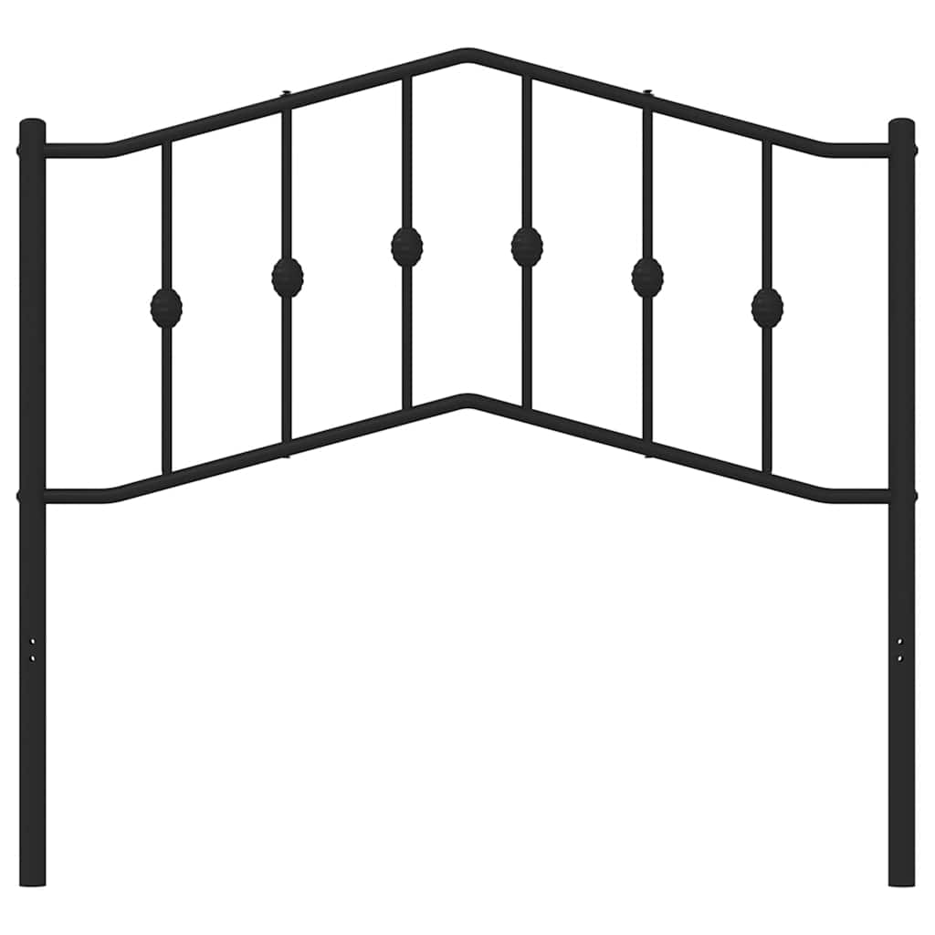 Metalno zamjensko uzglavlje crno 100 cm