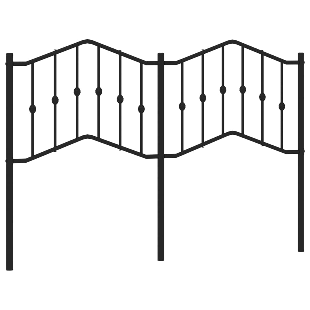 Metalno zamjensko uzglavlje crno 150 cm
