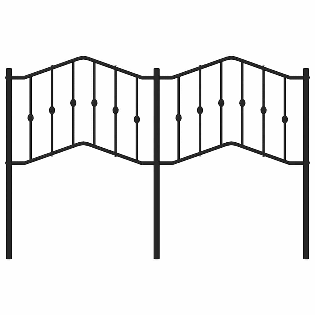 Metalno zamjensko uzglavlje crno 150 cm