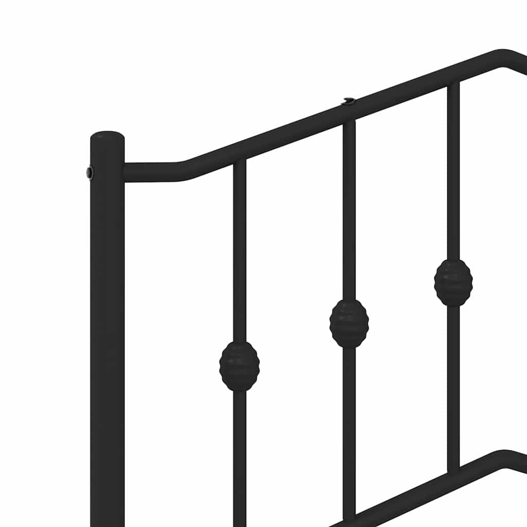 Metalno zamjensko uzglavlje crno 150 cm