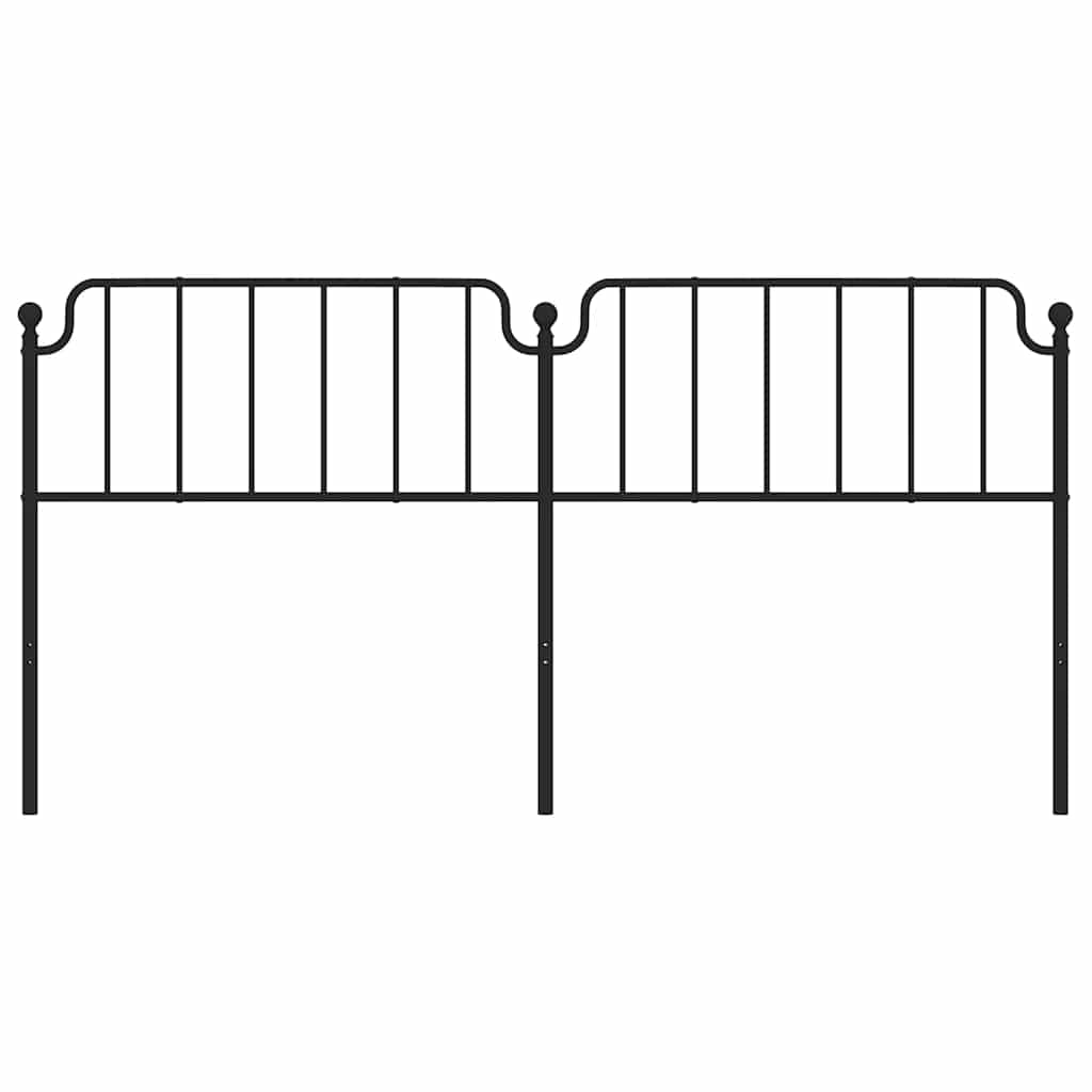 Metalno zamjensko uzglavlje crno 193 cm