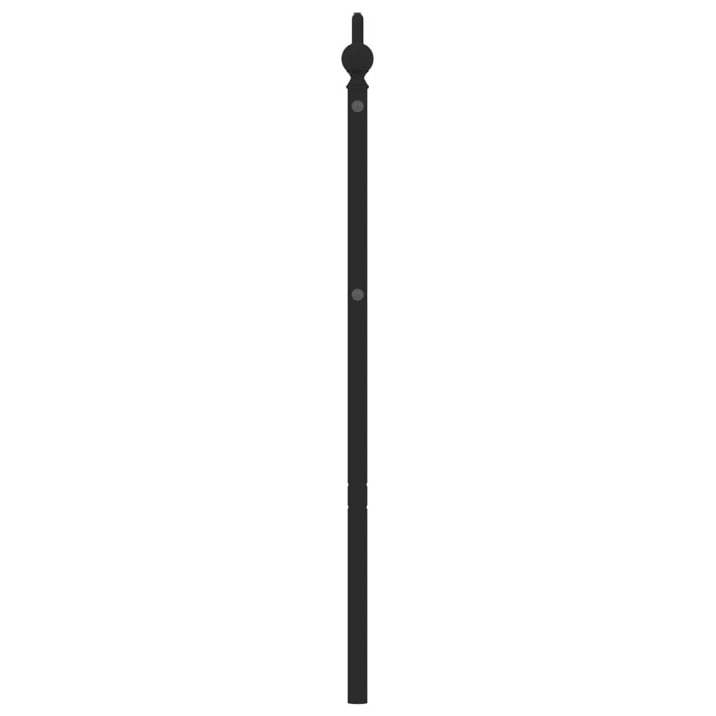 Metalno zamjensko uzglavlje crno 200 cm