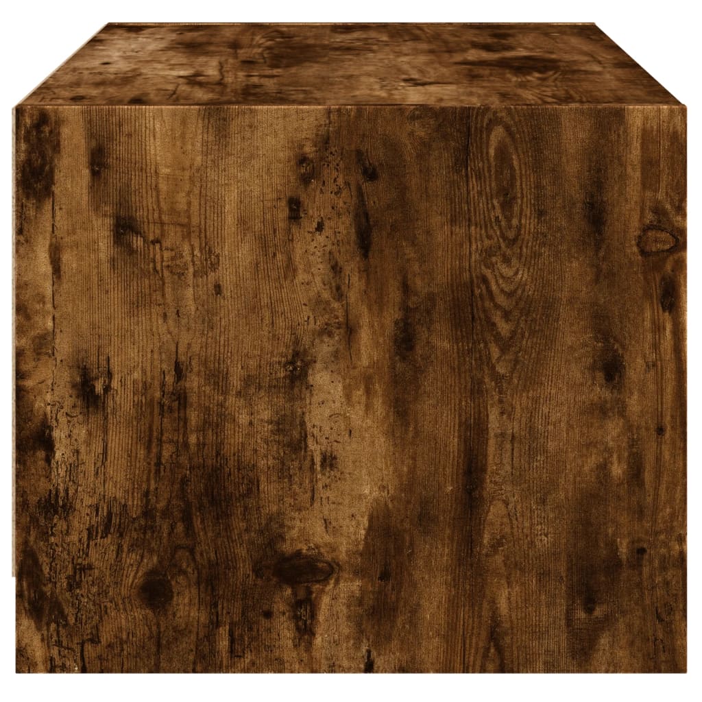 Stolić za kavu sa staklenim vratima boja hrasta 68x50x42 cm
