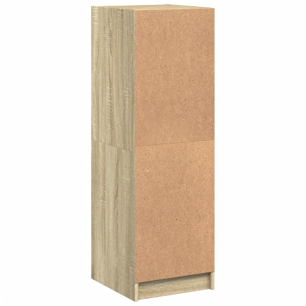 Visoka komoda sa staklenim vratima boja hrasta 35 x 37 x 109 cm