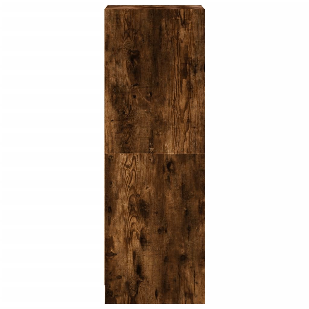 Visoka komoda sa staklenim vratima boja hrasta 35 x 37 x 109 cm