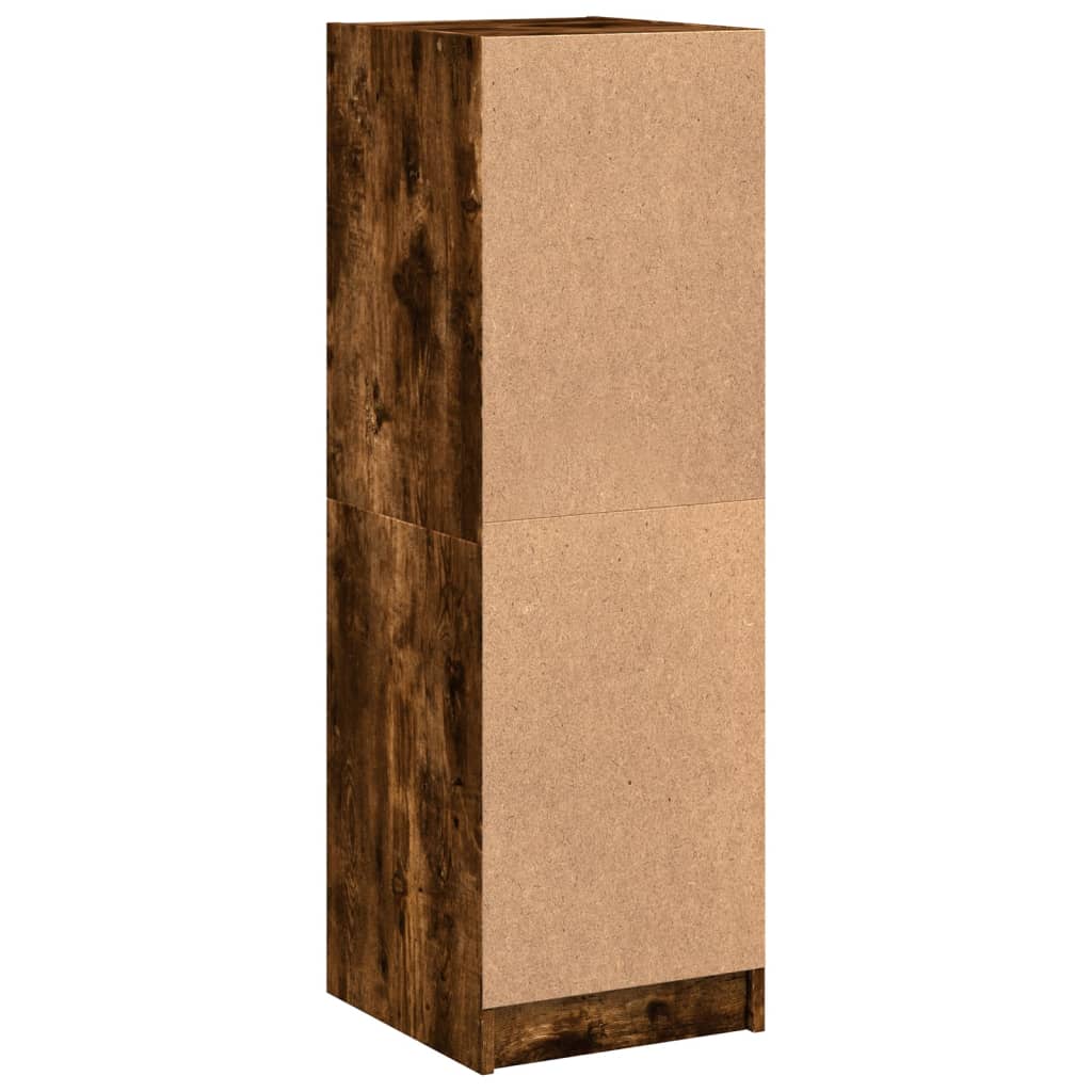 Visoka komoda sa staklenim vratima boja hrasta 35 x 37 x 109 cm