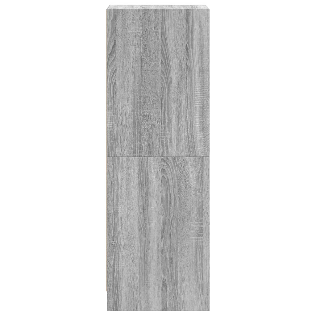 Visoka komoda sa staklenim vratima boja hrasta 35 x 37 x 109 cm